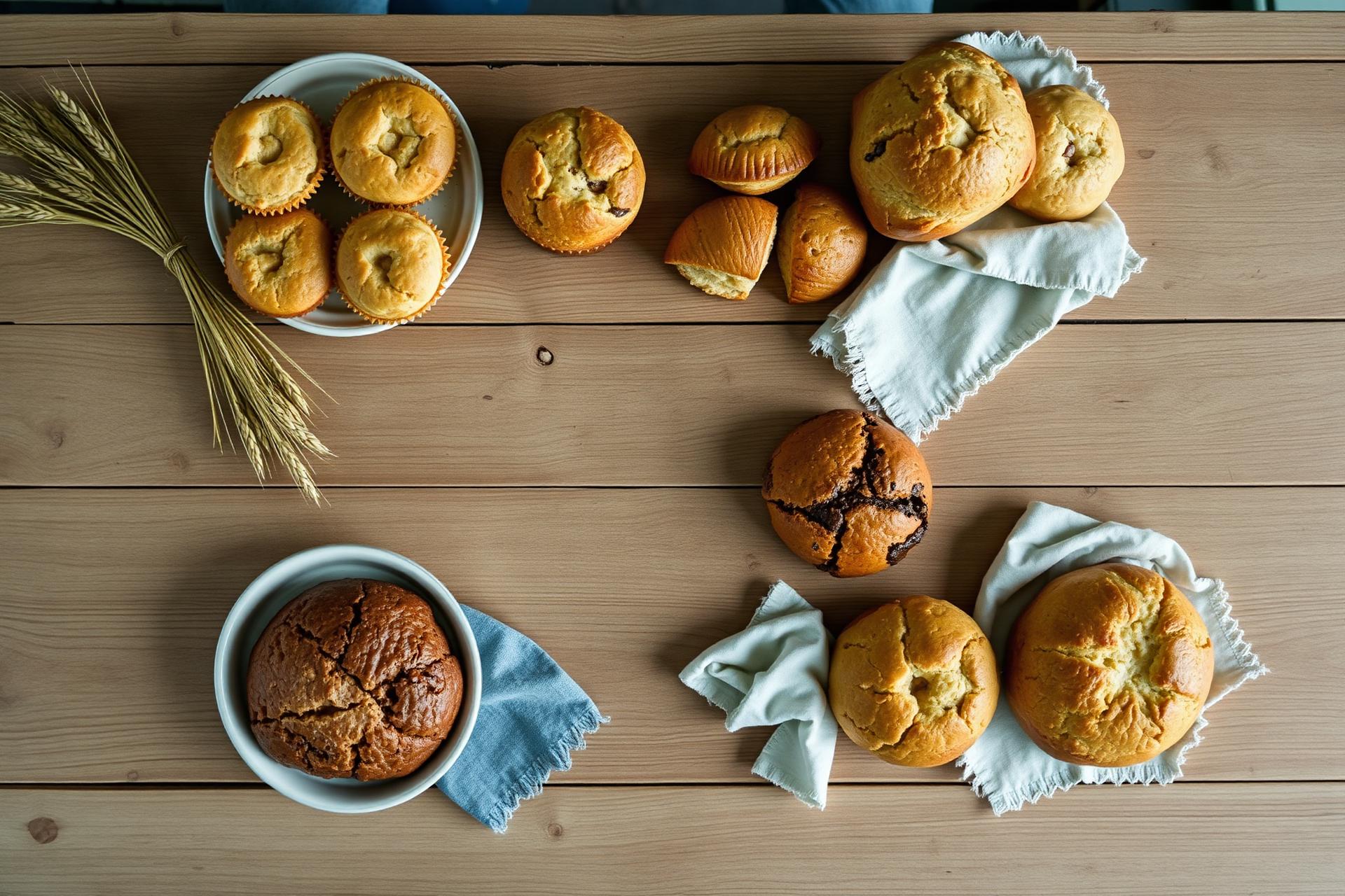 Fresh-baked goods on the bakery counter